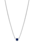 Dower & Hall 4mm Sapphire Dewdrop Chain Necklace, Silver