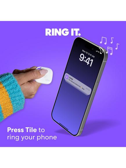 Life360 Tile Mate Keys/Item Finder with Bluetooth Tracker, iOS & Android Compatible, Pack of 1, Black - view 2, Black