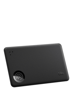 Life360 Tile Slim Wallet/Item Finder with Bluetooth Tracker, iOS & Android Compatible, Pack of 1, Black, Black