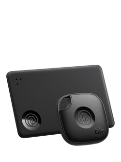 Life360 Tile Mate & Tile Slim Starter Pack Item Finder with Bluetooth Tracker, iOS & Android Compatible, Pack of 2, Black, Black