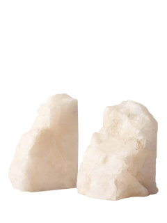 Truly Quartz Bookend, Set of 2, Ivory