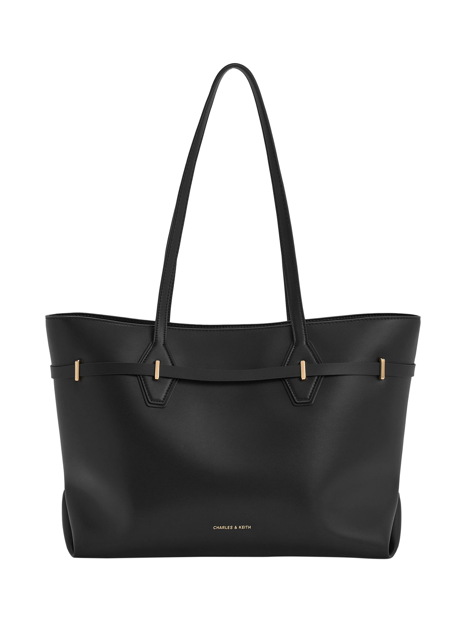 Product image 3 of 5, which shows CHARLES & KEITH Arlet Tote Bag, Black