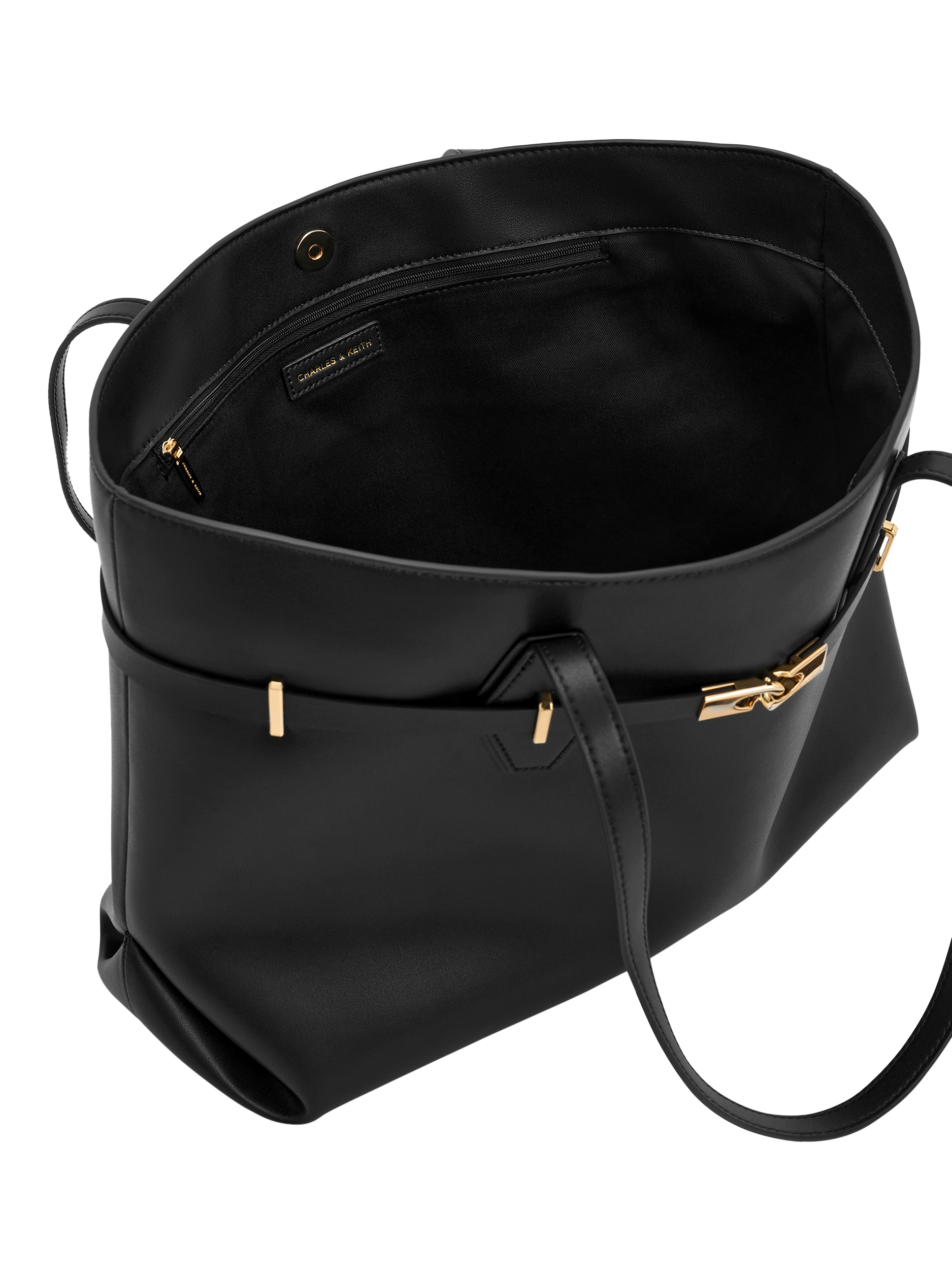 Product image 5 of 5, which shows CHARLES & KEITH Arlet Tote Bag, Black