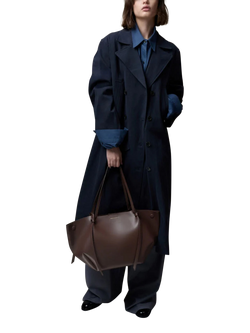 CHARLES & KEITH Calla XL Magnetic Closure Tote Bag - view 2, Espresso Brown