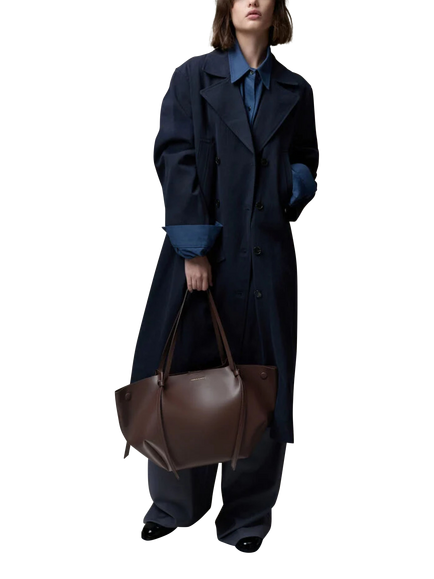 CHARLES & KEITH Calla XL Magnetic Closure Tote Bag - view 2, Espresso Brown