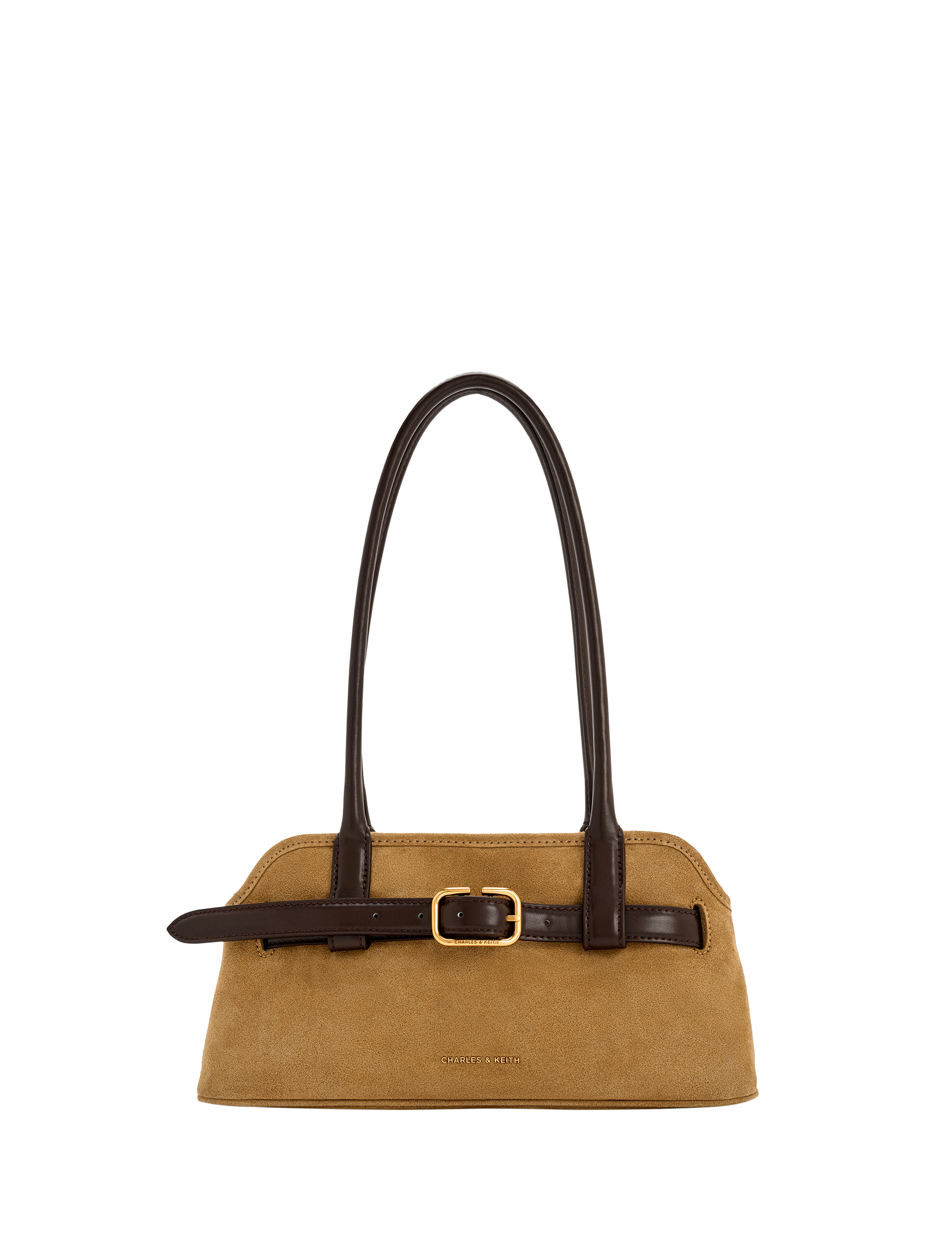 Product image 1 of 5, which shows CHARLES & KEITH Victoria Shoulder Bag, Sand