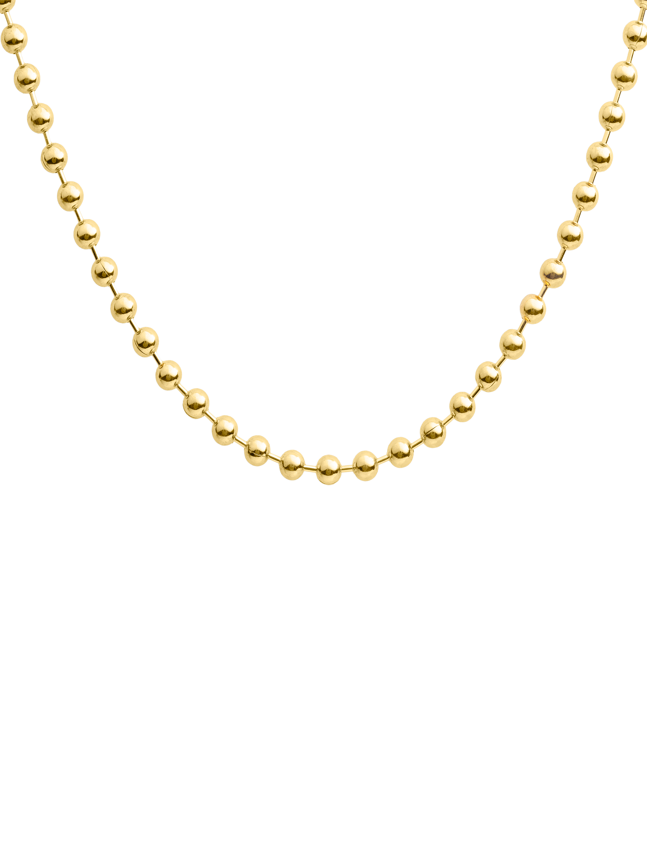 Product image 1 of 2, which shows LARNAUTI Bead Necklace, Yellow Gold
