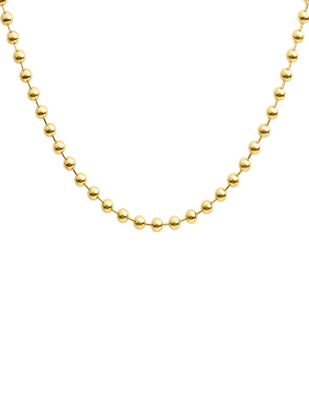 LARNAUTI Bead Necklace, Yellow Gold, Yellow Gold