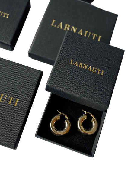 LARNAUTI Link Chain T-Bar Necklace, Yellow Gold - view 2, Yellow Gold