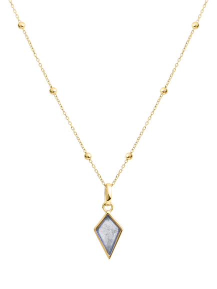 LARNAUTI Pyramid Beaded Chain Pendant Yellow Gold, Yellow Gold