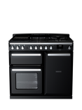 Rangemaster Estel Deluxe 100cm Dual Fuel Range Cooker with Gas Hob, Black
