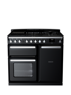 Rangemaster Estel Deluxe 100cm Dual Fuel Range Cooker with Gas Hob, Black