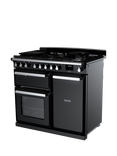 Rangemaster Estel Deluxe 100cm Dual Fuel Range Cooker with Gas Hob, Black