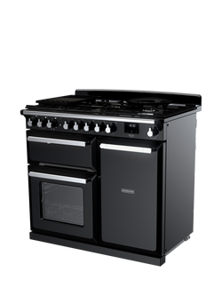 Rangemaster Estel Deluxe 100cm Dual Fuel Range Cooker with Gas Hob - view 2, Black