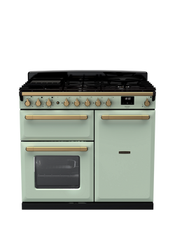 Rangemaster Estel Deluxe ESDL 100cm Dual Fuel Range Cooker with Gas Hob, Mint