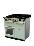 Rangemaster Estel Deluxe ESDL 100cm Dual Fuel Range Cooker with Gas Hob, Mint