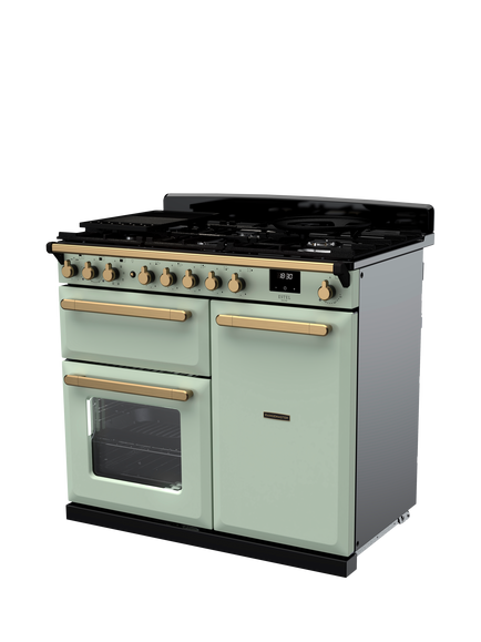 Rangemaster Estel Deluxe ESDL 100cm Dual Fuel Range Cooker with Gas Hob - view 2, Mint