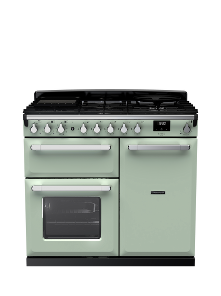 Rangemaster Estel Deluxe 100cm Dual Fuel Range Cooker with Gas Hob, Mint