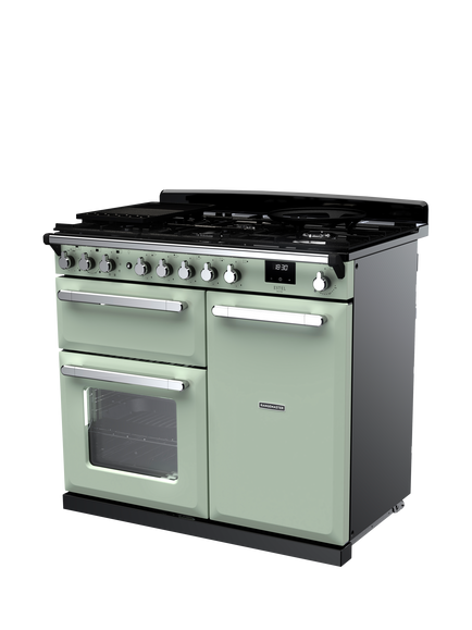 Rangemaster Estel Deluxe 100cm Dual Fuel Range Cooker with Gas Hob - view 2, Mint