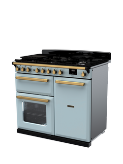 Rangemaster Estel Deluxe ESDL 100cm Dual Fuel Range Cooker with Gas Hob - view 2, Misty Blue