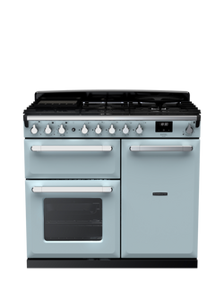 Rangemaster Estel Deluxe 100cm Dual Fuel Range Cooker with Gas Hob, Misty Blue