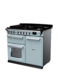 Rangemaster Estel Deluxe 100cm Dual Fuel Range Cooker with Gas Hob, Misty Blue