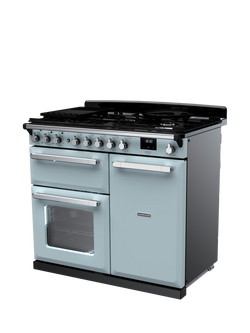Rangemaster Estel Deluxe 100cm Dual Fuel Range Cooker with Gas Hob - view 2, Misty Blue