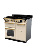 Rangemaster Estel Deluxe ESDL 100cm Dual Fuel Range Cooker with Gas Hob, Pale Cream