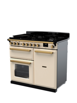 Rangemaster Estel Deluxe ESDL 100cm Dual Fuel Range Cooker with Gas Hob - view 2, Pale Cream