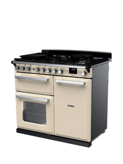 Rangemaster Estel Deluxe 100cm Dual Fuel Range Cooker with Gas Hob - view 2, Pale Cream