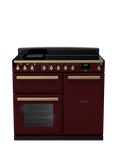 Rangemaster Estel Deluxe ESDL 100cm Dual Fuel Range Cooker with Gas Hob, Bordeaux