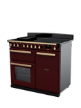 Rangemaster Estel Deluxe ESDL 100cm Dual Fuel Range Cooker with Gas Hob, Bordeaux