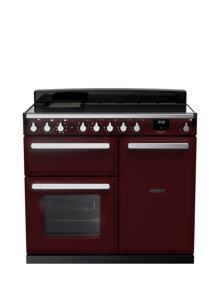 Rangemaster Estel Deluxe 100cm Electric Range Cooker with Induction Hob, Bordeaux