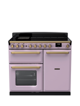 Rangemaster Estel Deluxe 100cm Electric Range Cooker with Induction Hob, Heather/Antique Brass