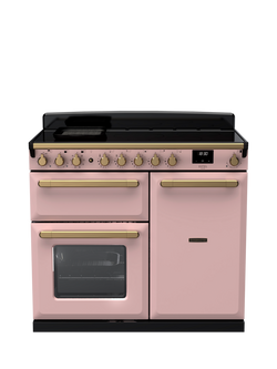 Rangemaster Estel Deluxe ESDL 100cm Dual Fuel Range Cooker with Gas Hob, Pink