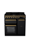Rangemaster Edge Deluxe 90cm Dual Fuel Range Cooker with Gas Hob, Black