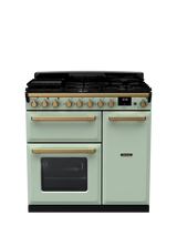 Rangemaster Edge Deluxe 90cm Dual Fuel Range Cooker with Gas Hob, Mint