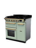 Rangemaster Edge Deluxe 90cm Dual Fuel Range Cooker with Gas Hob, Mint