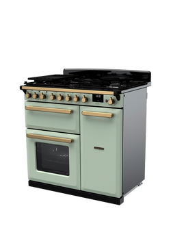 Rangemaster Edge Deluxe 90cm Dual Fuel Range Cooker with Gas Hob - view 2, Mint