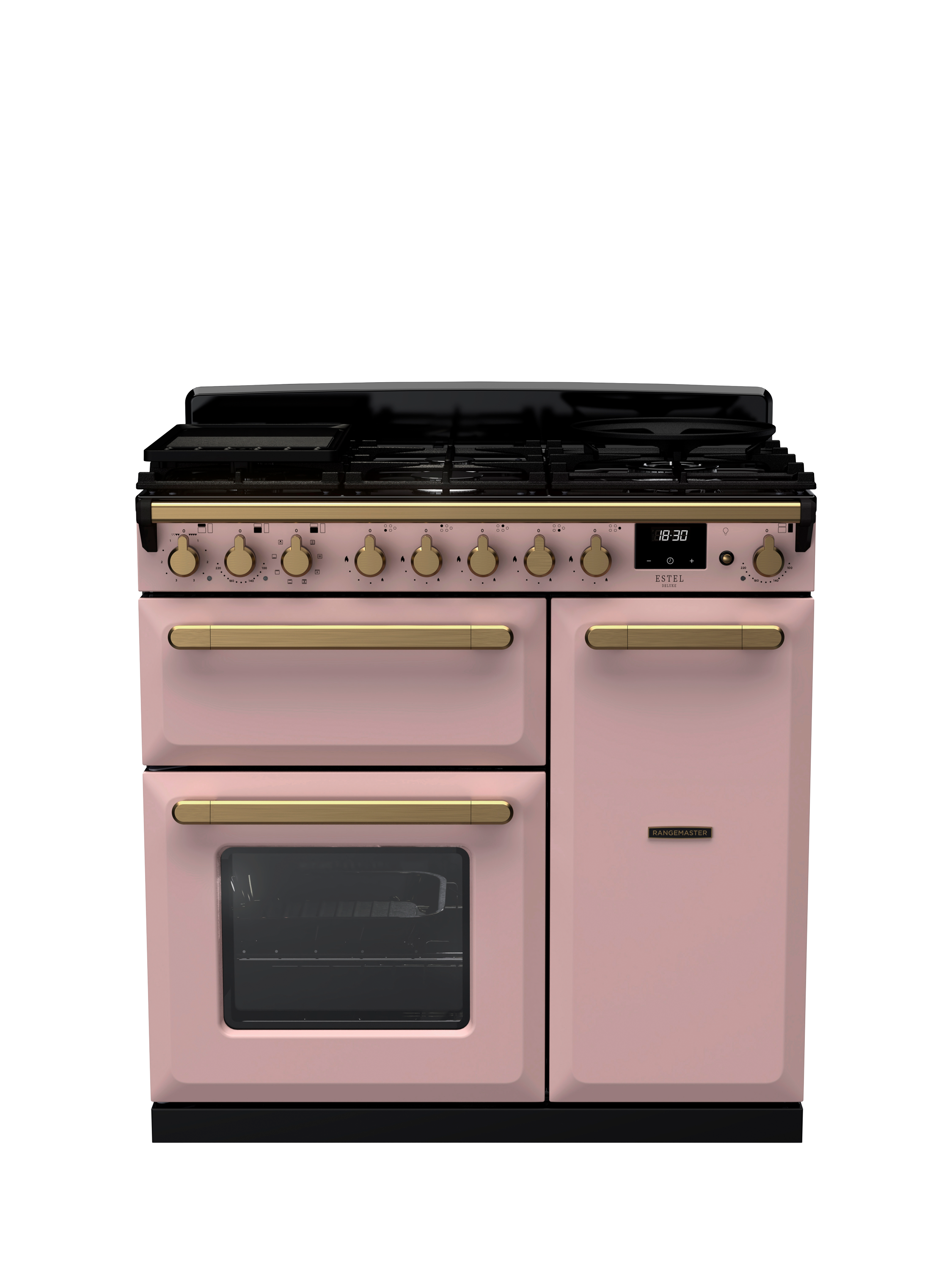 Rangemaster Edge Deluxe ESDL90DFPPPK/AB1 90cm Dual Fuel Range Cooker ...