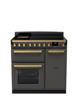 Rangemaster Estel Deluxe 90cm Electric Range Cooker with Induction Hob, Slate