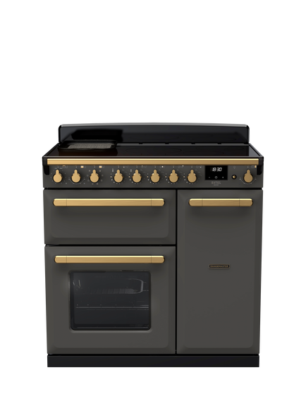 Rangemaster Estel Deluxe 90cm Electric Range Cooker with Induction Hob, Slate