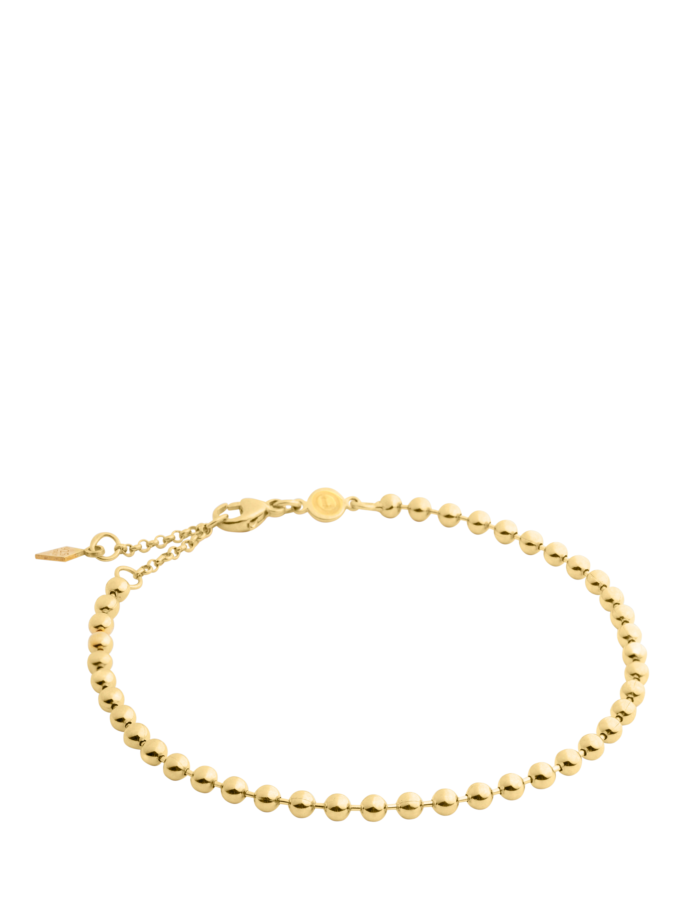 Product image 1 of 2, which shows LARNAUTI Bead Bracelet, Yellow Gold