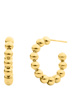 LARNAUTI Beaded Hoop Earrings, Yellow Gold, Yellow Gold