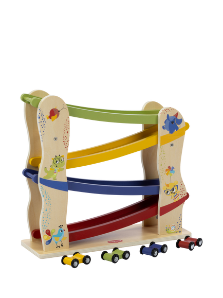 Tiny Love Born To Party Race Wooden Car Ramp, Multi