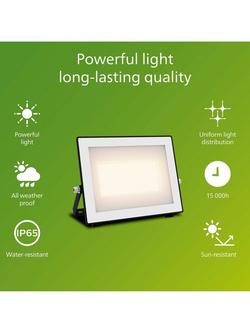 Philips Lois Motion Sensor 50W LED Outdoor Flood Light, Black - view 2, Black Black