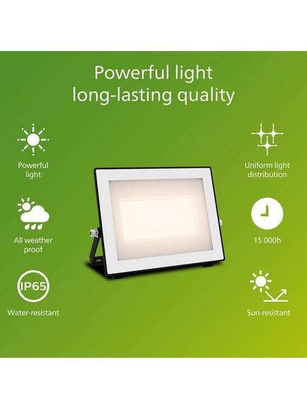 Philips Lois 50W LED Outdoor Flood Light, Black - view 2, Black Black