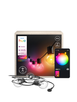 Philips Hue Festavia Outdoor White & Colour Gradient Globe String Lights, 21m, Black - view 2, Multi Multi