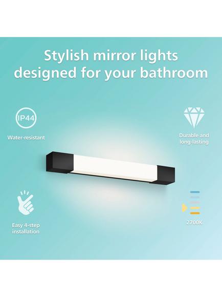 Philips Rover 5WREC LED Bathroom Mirror Light, Black Black - view 2, Black Black