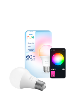 Philips Hue White & Colour Ambiance Essential E27 8W LED Smart Bulb - view 2, Multi Multi